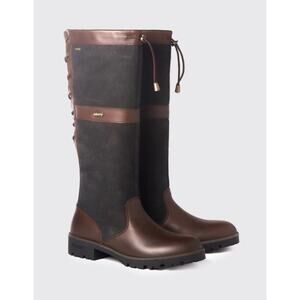 Dubarry Glanmire Boots Black Brown EU 40 US 8.5 Adjustable Calf Gore-Tex Boots